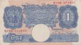 ONE POUND BANKNOTE BANK OF ENGLAND PEPPIATT £1 - 196 - £1 BANKNOTE - Cambridgeshire Coins
