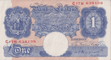 ONE POUND BANKNOTE BANK OF ENGLAND PEPPIATT £1 - 201 - £1 BANKNOTE - Cambridgeshire Coins