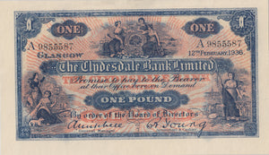ONE POUND BANKNOTE CLYDESDALE BANK SCOT - 60 - WORLD BANKNOTES - Cambridgeshire Coins