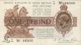 ONE POUND BANKNOTE FISHER REF £1 - 23 - £1 BANKNOTE - Cambridgeshire Coins