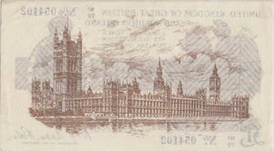 ONE POUND BANKNOTE FISHER REF £1 - 72 - £1 BANKNOTE - Cambridgeshire Coins