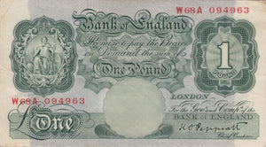 ONE POUND BANKNOTE PEPPIATT REF £1-61 - £1 BANKNOTE - Cambridgeshire Coins