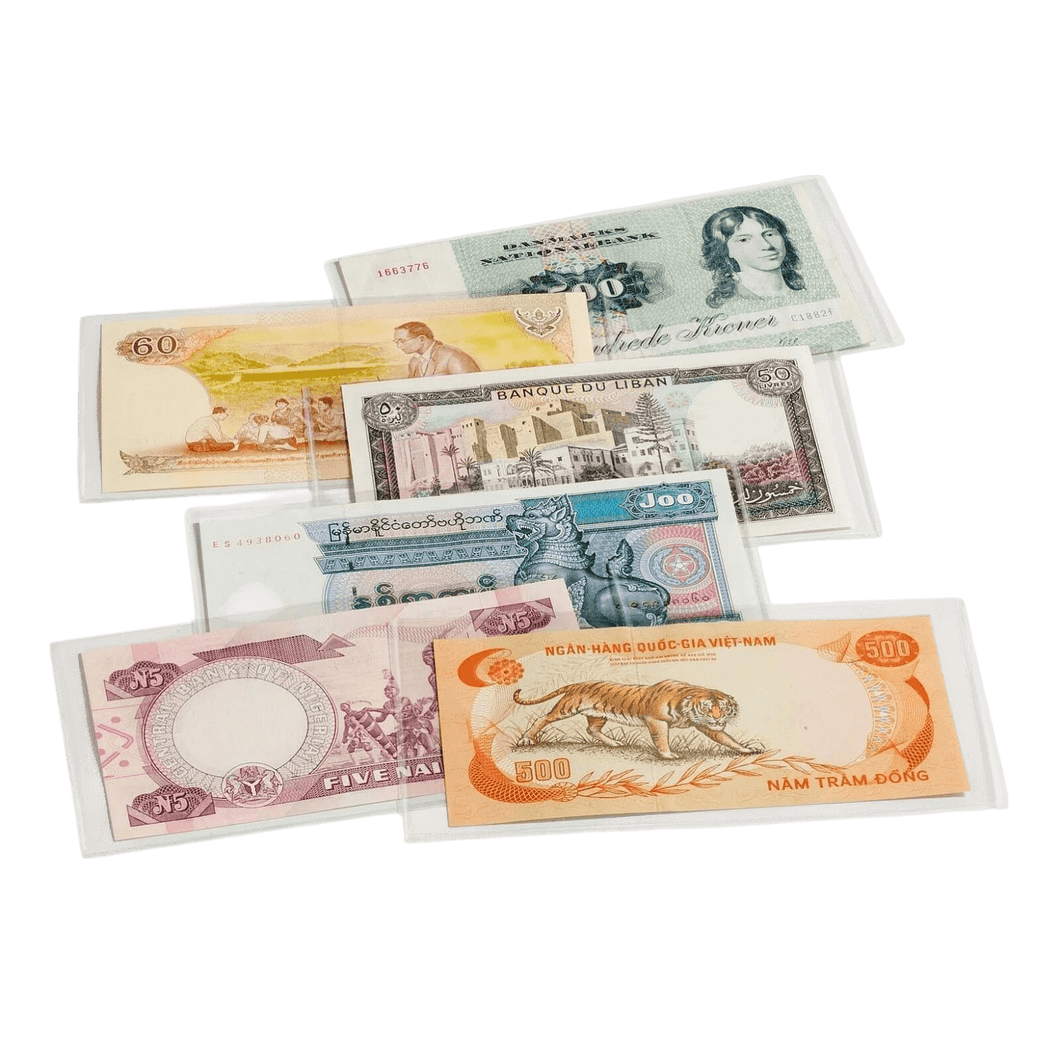 QUALITY LIGHTHOUSE CLEAR PLASTIC BANKNOTE WALLETS SHEETS STORAGE CHOOSE SIZE - Coin Holders - Cambridgeshire Coins