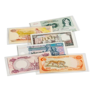 QUALITY LIGHTHOUSE CLEAR PLASTIC BANKNOTE WALLETS SHEETS STORAGE CHOOSE SIZE