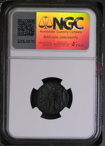 ROMAN REPUBLIC ANONYMOUS , c.217 - 215 BC AE SEMUNCIA F NGC ANCIENTS - NGC OTHER COINS - Cambridgeshire Coins