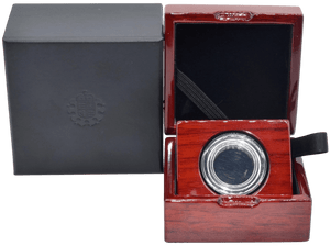 ROYAL MINT FULL SOVEREIGN MAHOGANY COIN BOX WITH CAPSULE - Coin Holders - Cambridgeshire Coins