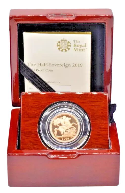 2019 GOLD PROOF HALF SOVEREIGN BOXED