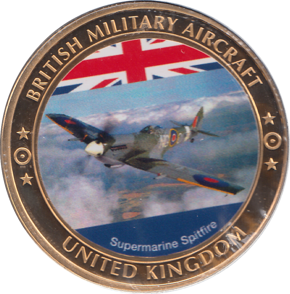 SPITFIRE COMMEMORATIVE COIN - WORLD COINS - Cambridgeshire Coins
