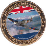 SPITFIRE COMMEMORATIVE COIN - WORLD COINS - Cambridgeshire Coins