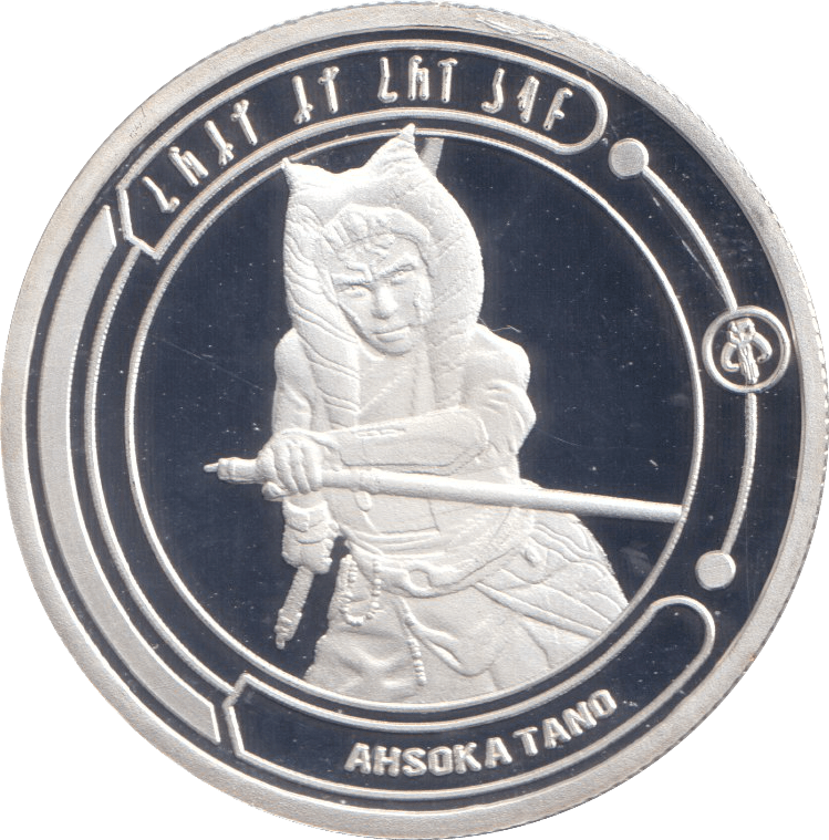 STAR WARS SILVER PLATED AHSOKA TANO TOKEN ( PROOF ) - OTHER TOKENS - Cambridgeshire Coins