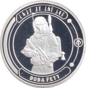 STAR WARS SILVER PLATED BOBA FETT TOKEN ( PROOF ) - OTHER TOKENS - Cambridgeshire Coins