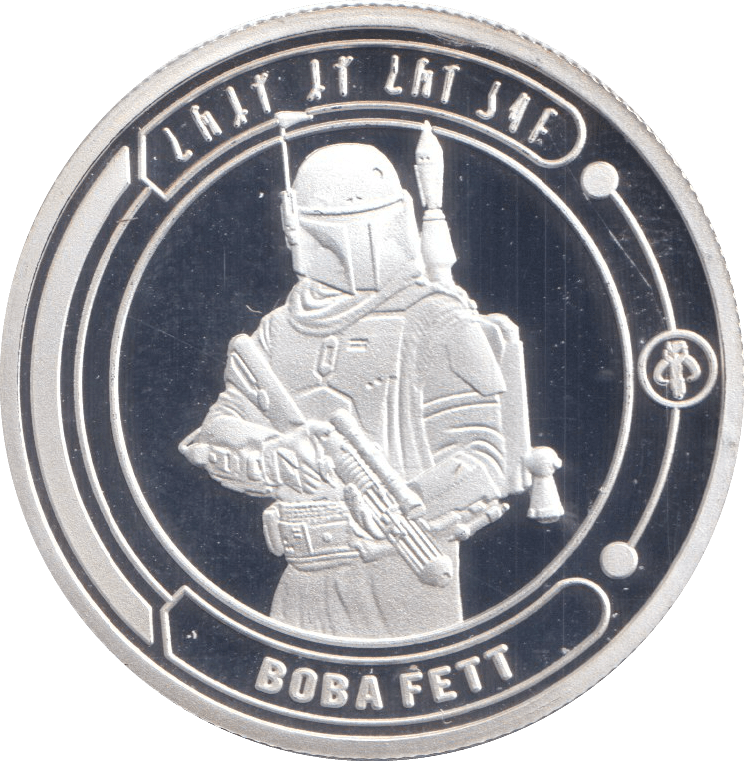 STAR WARS SILVER PLATED BOBA FETT TOKEN ( PROOF ) - OTHER TOKENS - Cambridgeshire Coins