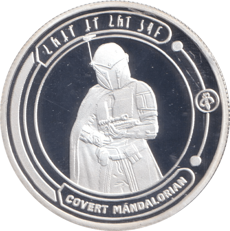 STAR WARS SILVER PLATED COVERT MANDALORIAN TOKEN ( PROOF ) - OTHER TOKENS - Cambridgeshire Coins