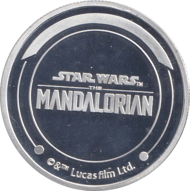 STAR WARS SILVER PLATED DIN DJARIN TOKEN ( PROOF ) - OTHER TOKENS - Cambridgeshire Coins