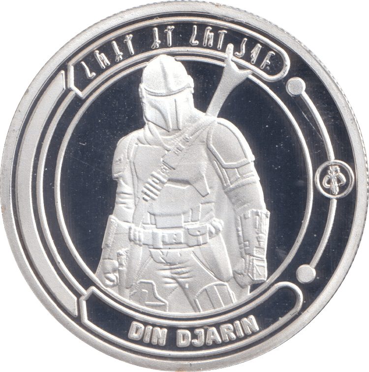 STAR WARS SILVER PLATED DIN DJARIN TOKEN ( PROOF ) - OTHER TOKENS - Cambridgeshire Coins