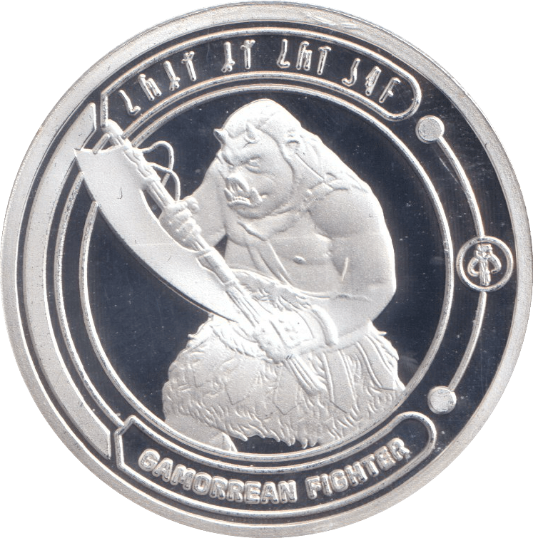 STAR WARS SILVER PLATED GAMORREAN FIGHTER TOKEN ( PROOF ) - OTHER TOKENS - Cambridgeshire Coins