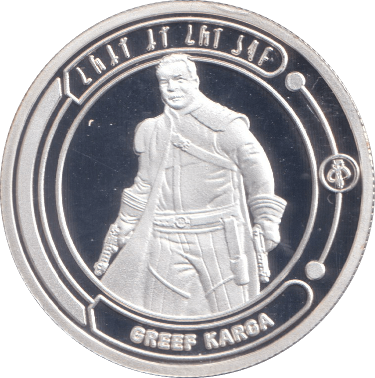 STAR WARS SILVER PLATED GREEF KARGA TOKEN ( PROOF ) - OTHER TOKENS - Cambridgeshire Coins