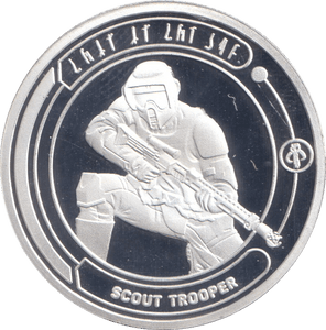 STAR WARS SILVER PLATED SCOUT TROOPER TOKEN ( PROOF ) - OTHER TOKENS - Cambridgeshire Coins