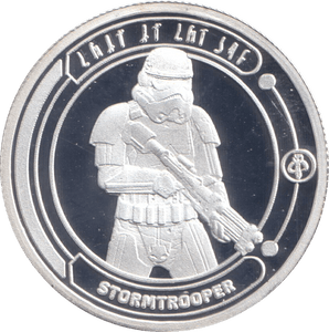 STAR WARS SILVER PLATED STORMTROOPER TOKEN ( PROOF ) - OTHER TOKENS - Cambridgeshire Coins