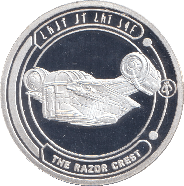 STAR WARS SILVER PLATED THE RAZOR CREST TOKEN ( PROOF ) - OTHER TOKENS - Cambridgeshire Coins