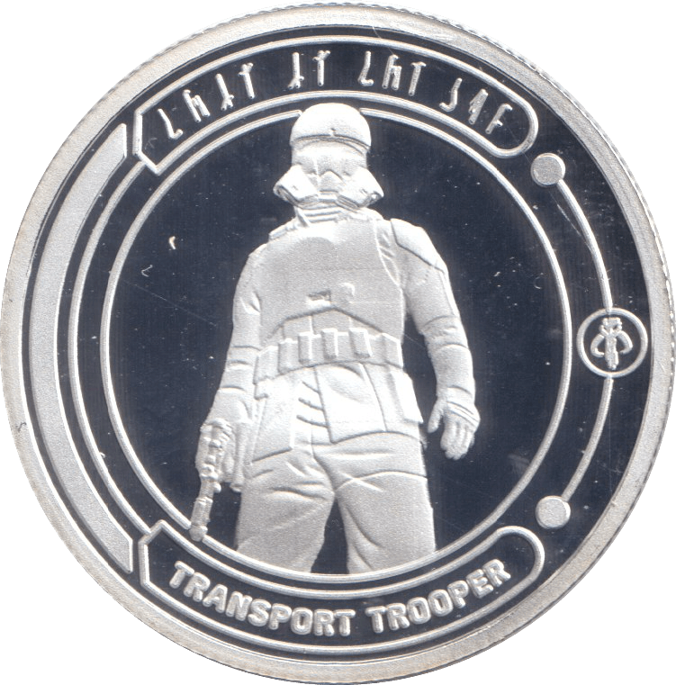 STAR WARS SILVER PLATED TRANSPORT TROOPER TOKEN ( PROOF ) - OTHER TOKENS - Cambridgeshire Coins