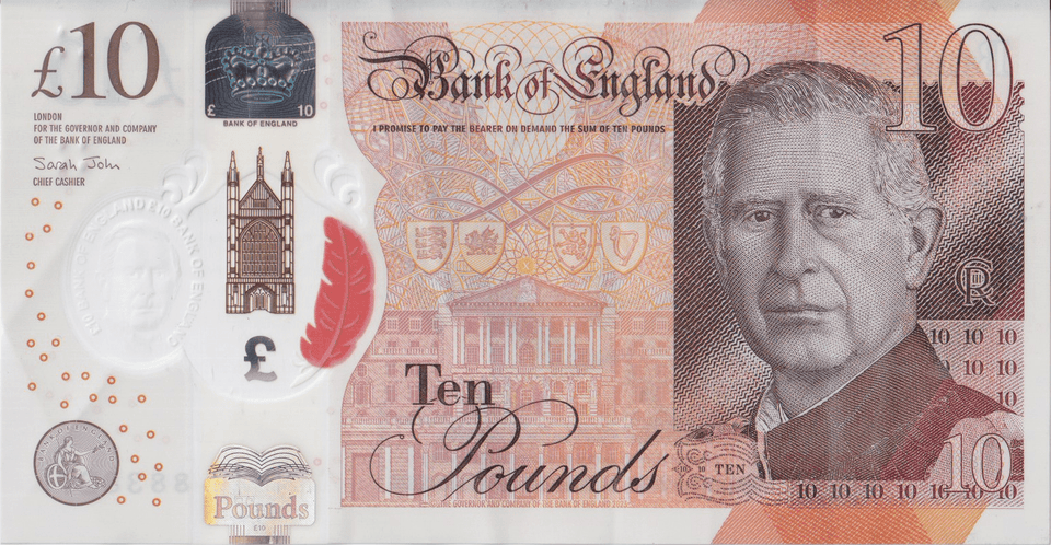 TEN POUND BANKNOTE SARAH JOHN REF £10 - 103 - £10 Banknotes - Cambridgeshire Coins