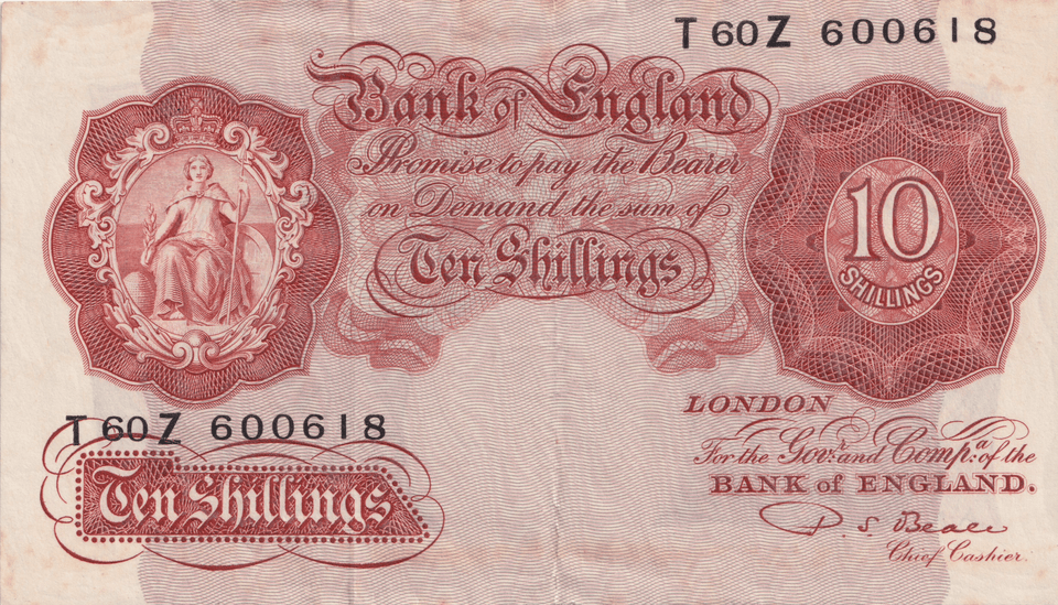 TEN POUNDS BANKNOTE BEALE £10 REF-105 - £10 Banknotes - Cambridgeshire Coins