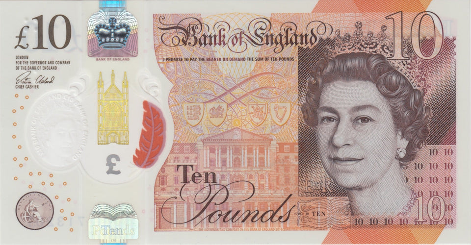 TEN POUNDS BANKNOTE CLELAND REF £10 - 87 - £10 Banknotes - Cambridgeshire Coins