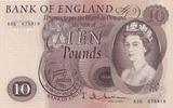 TEN POUNDS BANKNOTE HOLLOM £10 REF-103 - £10 Banknotes - Cambridgeshire Coins