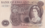 TEN POUNDS BANKNOTE HOLLOM £10 REF-104 - £10 Banknotes - Cambridgeshire Coins