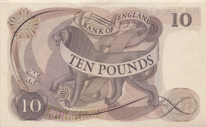 TEN POUNDS BANKNOTE HOLLOM REF £10 - 37 - £10 Banknotes - Cambridgeshire Coins