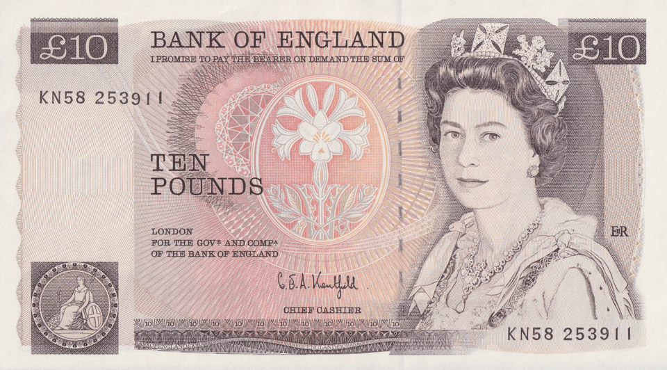 TEN POUNDS BANKNOTE KENTFIELD REF £10-38 ( UNC ) - £10 Banknotes - Cambridgeshire Coins