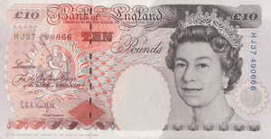 TEN POUNDS BANKNOTE KENTFIELD REF £10-41 ( AUNC ) - £10 Banknotes - Cambridgeshire Coins