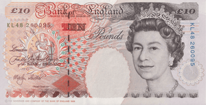 TEN POUNDS BANKNOTE LOWTHER REF £10-42 ( AUNC ) - £10 Banknotes - Cambridgeshire Coins