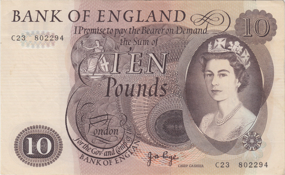 TEN POUNDS BANKNOTE PAGE REF £10 - 94 - £10 Banknotes - Cambridgeshire Coins