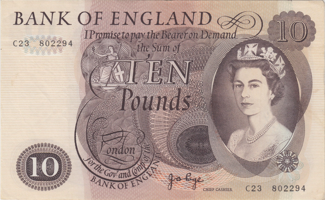 TEN POUNDS BANKNOTE PAGE REF £10 - 94 - £10 Banknotes - Cambridgeshire Coins