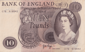 TEN POUNDS BANKNOTE PAGE REF £10-10 ( VF ) - £10 Banknotes - Cambridgeshire Coins