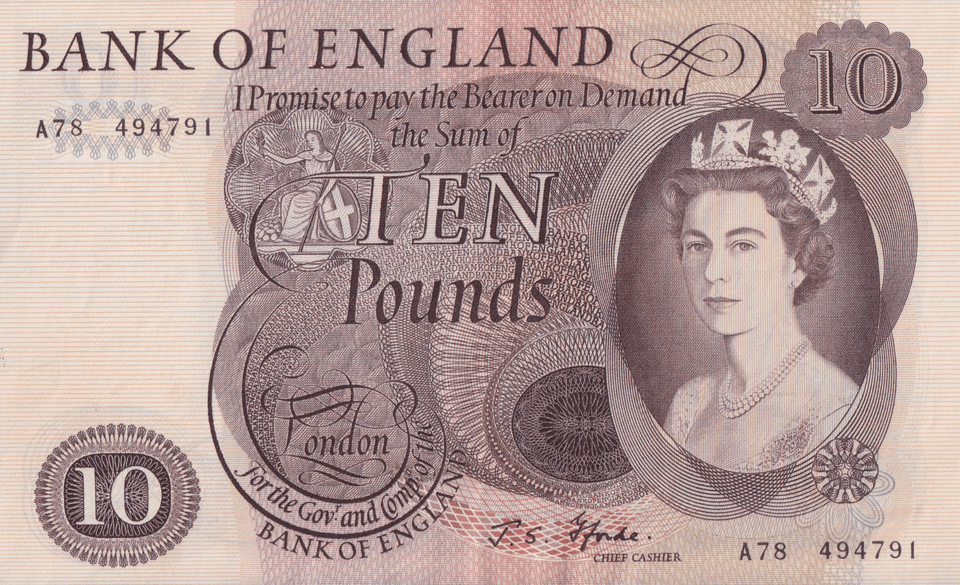TEN POUNDS BANKNOTE PAGE REF £10-11 ( EF ) - £10 Banknotes - Cambridgeshire Coins