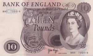 TEN POUNDS BANKNOTE PAGE REF £10-15 ( AUNC ) - £10 Banknotes - Cambridgeshire Coins