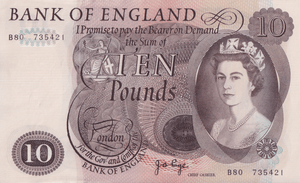 TEN POUNDS BANKNOTE PAGE REF £10-20 ( AUNC ) - £10 Banknotes - Cambridgeshire Coins