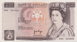 TEN POUNDS BANKNOTE PAGE REF £10-29 ( EF ) - £10 Banknotes - Cambridgeshire Coins