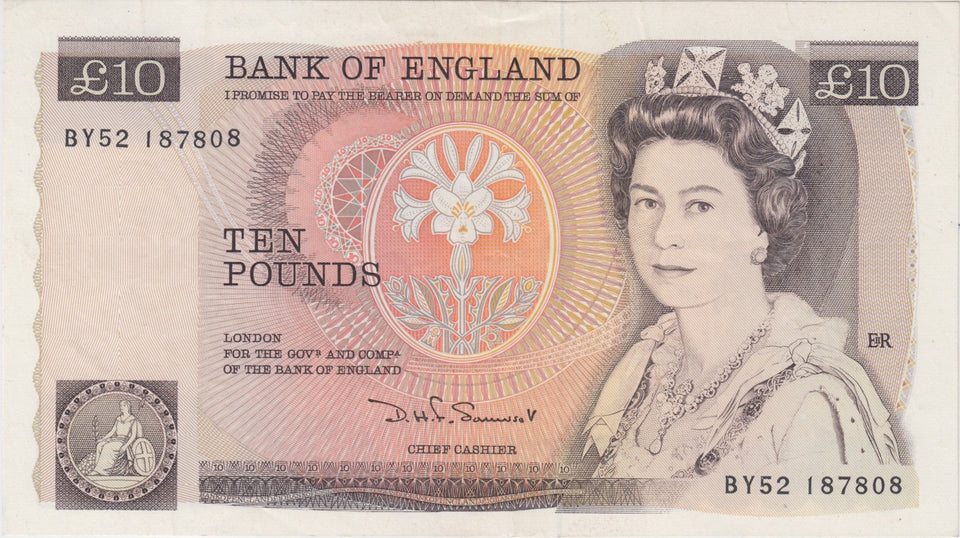 TEN POUNDS BANKNOTE SOMERSET REF £10 - 83 - £10 Banknotes - Cambridgeshire Coins