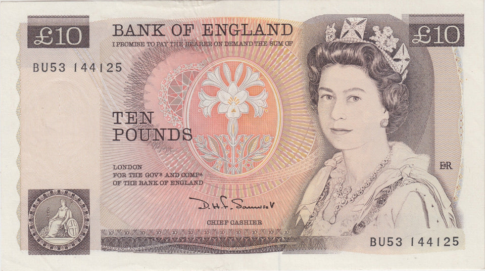 TEN POUNDS BANKNOTE SOMERSET REF £10 - 84 - £10 Banknotes - Cambridgeshire Coins