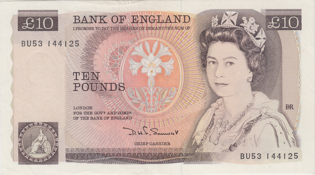 TEN POUNDS BANKNOTE SOMERSET REF £10 - 84 - £10 Banknotes - Cambridgeshire Coins