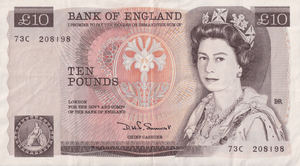 TEN POUNDS BANKNOTE SOMERSET REF £10-36 ( VF ) - £10 Banknotes - Cambridgeshire Coins