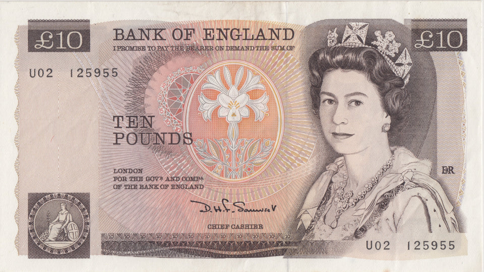 TEN POUNDS BANKNOTE SOMMERSET REF £10 - 72 - £10 Banknotes - Cambridgeshire Coins