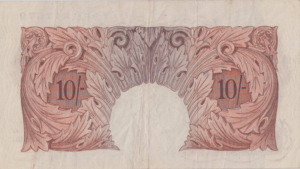 TEN SHILLINGS BANKNOTE BEALE REF SHILL - 50 - 10 SHILLINGS BANKNOTES - Cambridgeshire Coins