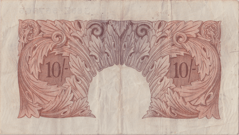 TEN SHILLINGS BANKNOTE BEALE REF SHILL - 51 - 10 SHILLINGS BANKNOTES - Cambridgeshire Coins