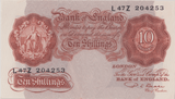 TEN SHILLINGS BANKNOTE BEALE REF SHILL - 62 - 10 SHILLINGS BANKNOTES - Cambridgeshire Coins