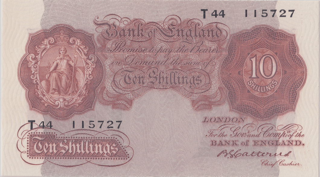 TEN SHILLINGS BANKNOTE CATTERNS REF SHILL - 43 - 10 SHILLINGS BANKNOTES - Cambridgeshire Coins